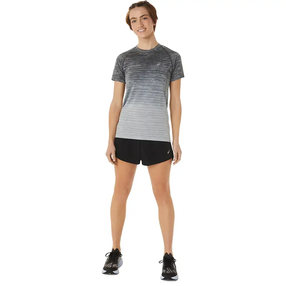 ASICS Seamless Hardloopshirt Korte Mouwen Grijs/Grijs Dames