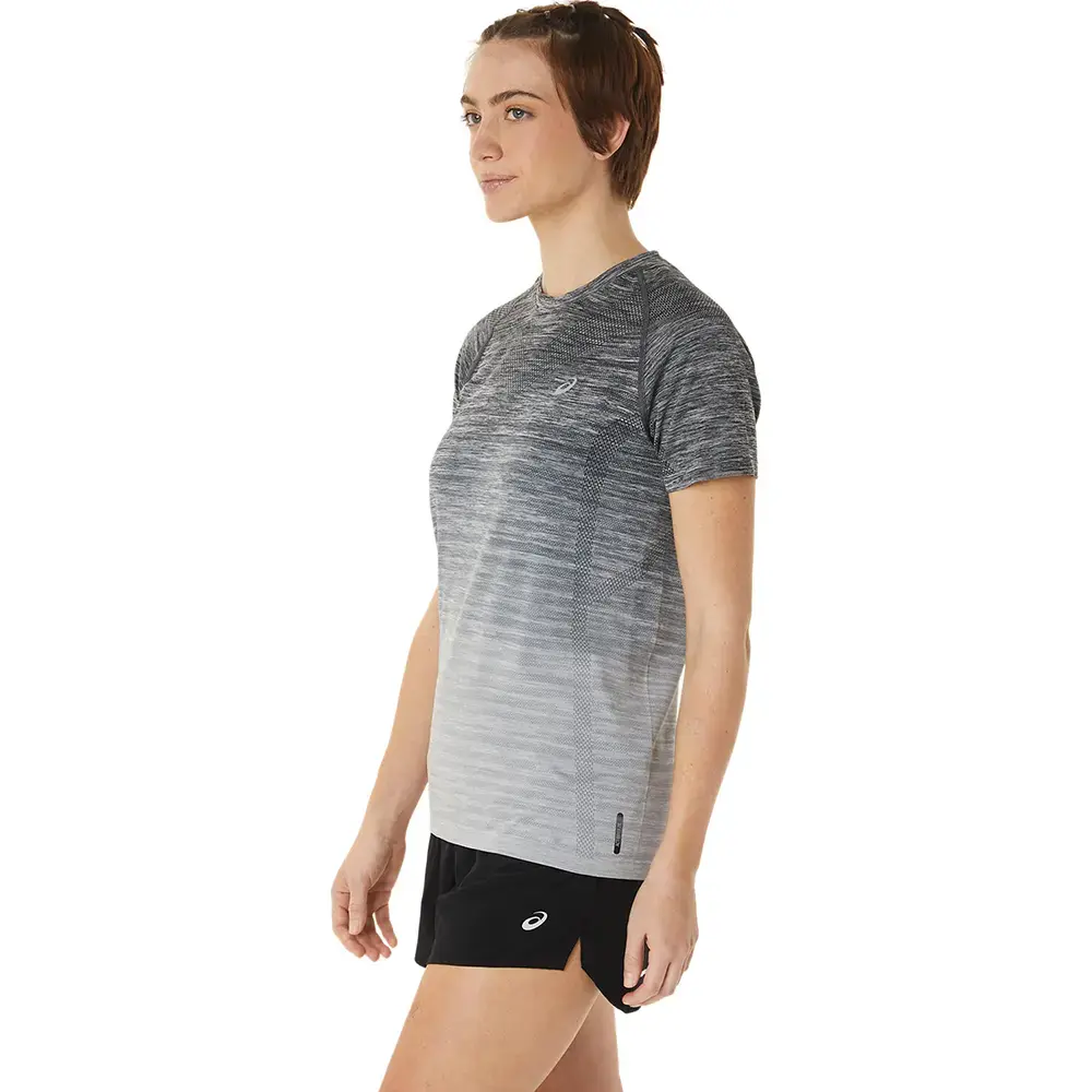 ASICS Seamless Hardloopshirt Korte Mouwen Grijs/Grijs Dames