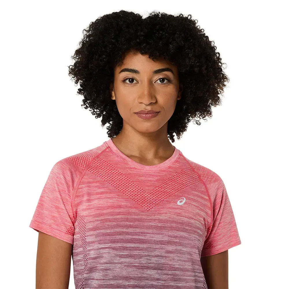 ASICS Seamless Hardloopshirt Korte Mouwen Roze/Paars Dames