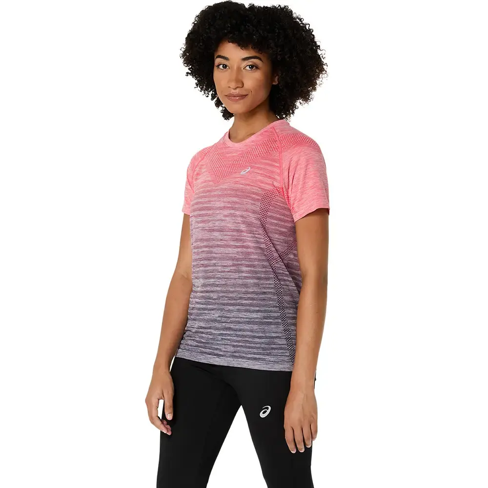 ASICS Seamless Hardloopshirt Korte Mouwen Roze/Paars Dames