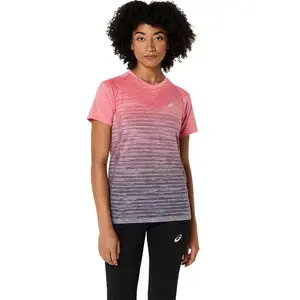 ASICS Seamless Hardloopshirt Korte Mouwen Roze/Paars Dames