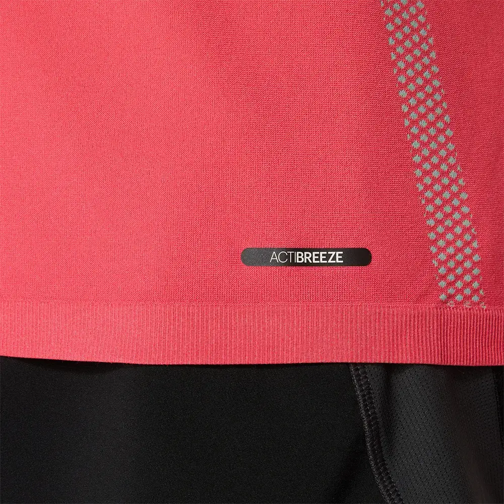 ASICS Seamless Hardloopshirt Korte Mouwen Roze/Groen Heren