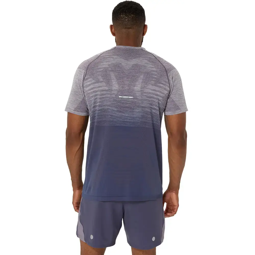 ASICS Seamless Hardloopshirt Korte Mouwen Paars/Grijs Heren