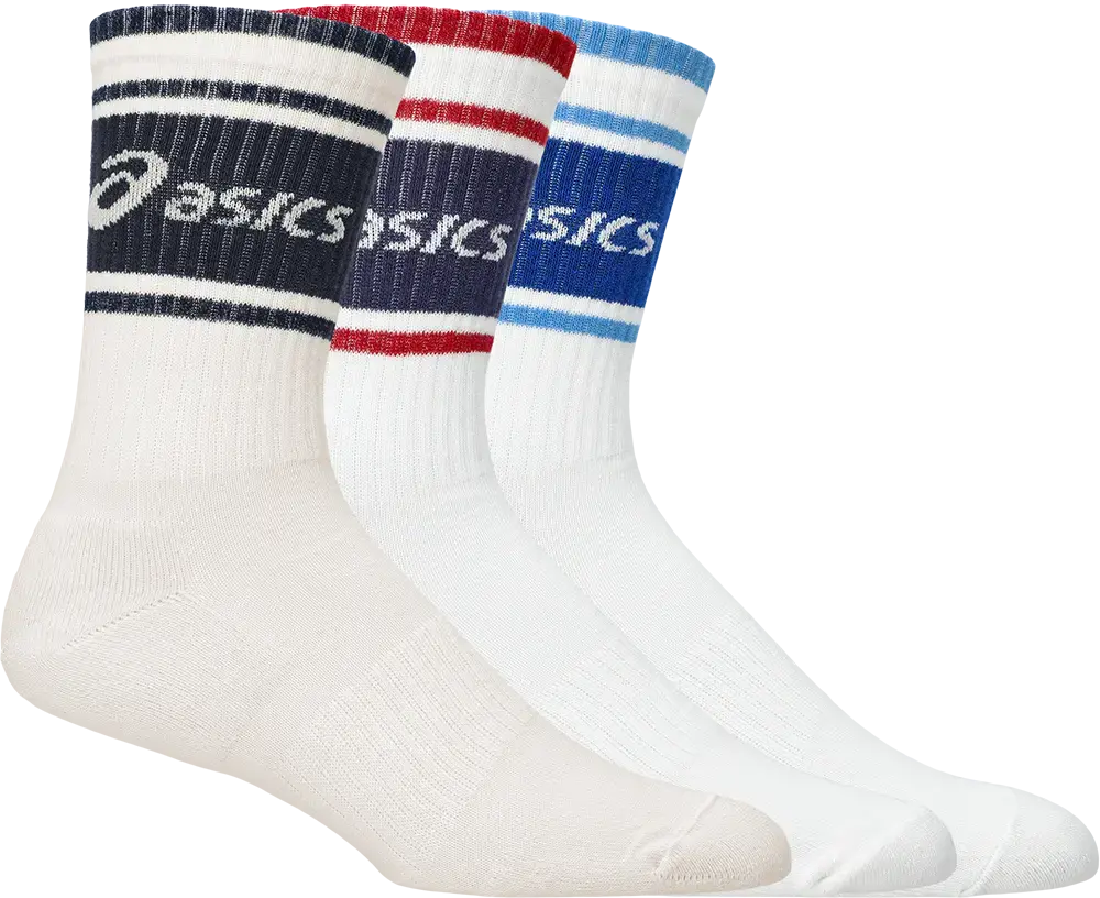 ASICS 3 Pack Logo Crew Hardloopsokken Multi/Wit