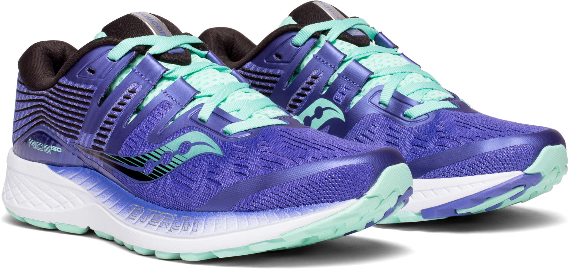 Saucony Ride ISO Hardloopschoenen Paars/Groen Dames