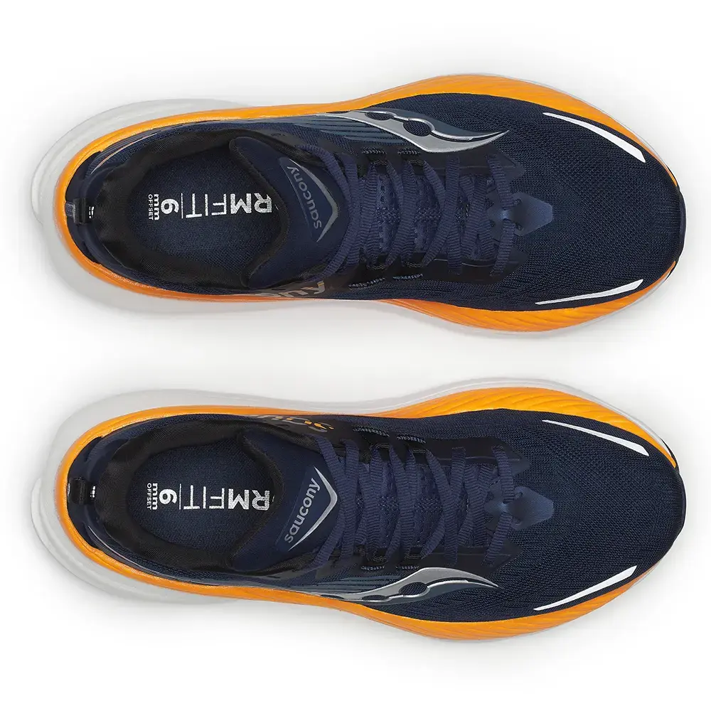 Saucony Hurricane 24 Hardloopschoenen Donkerblauw/Oranje Heren