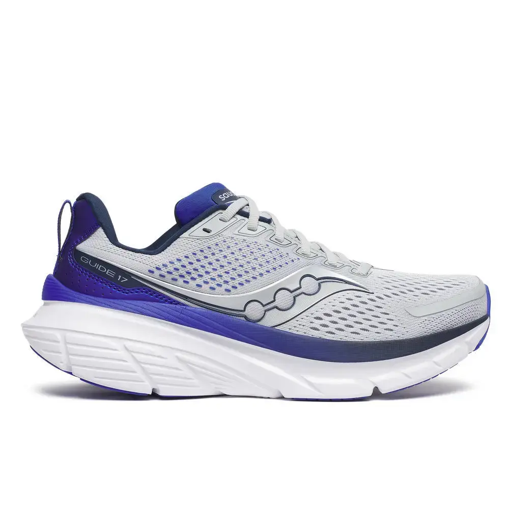 Saucony Guide 17 Hardloopschoenen Grijs/Paars Heren