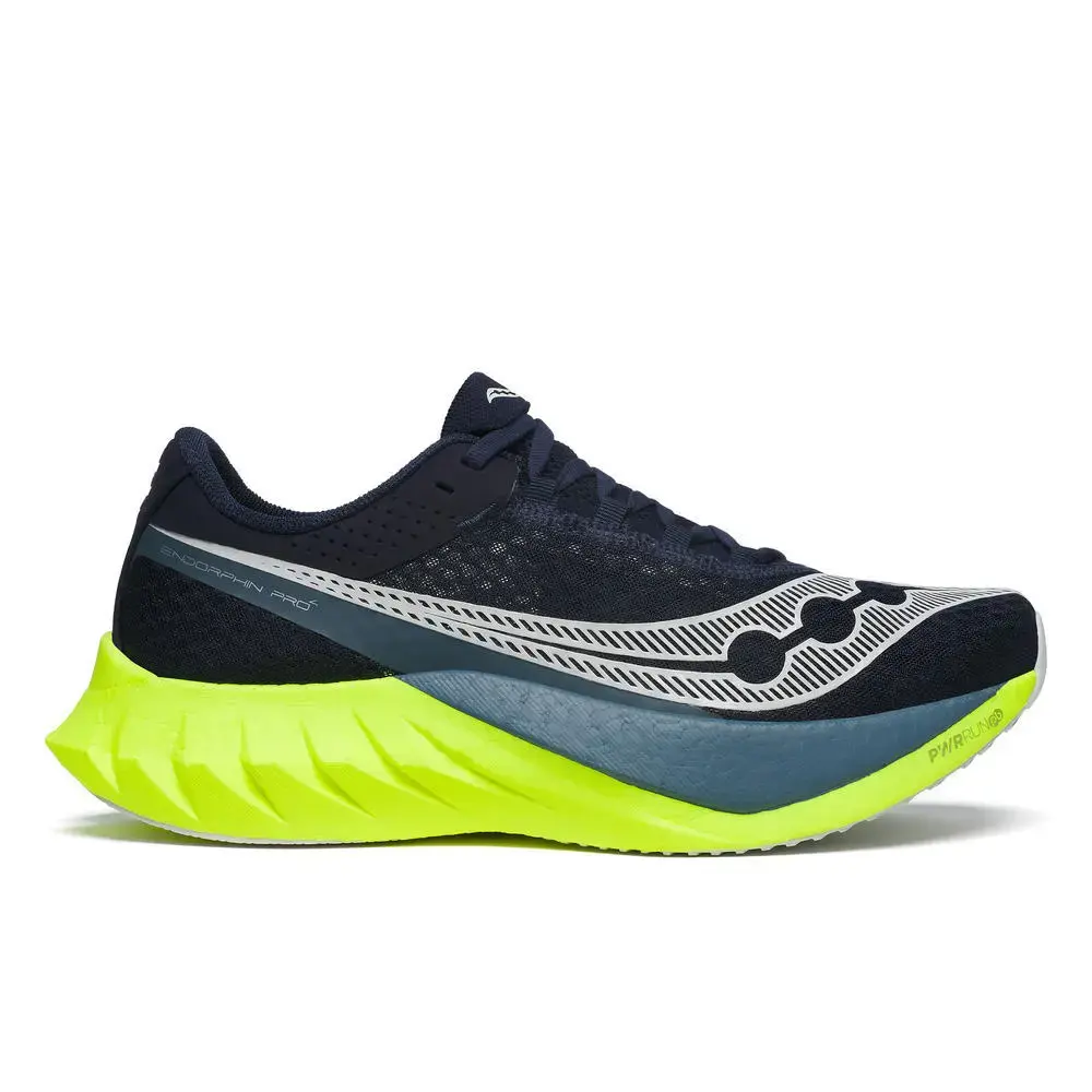 Saucony Endorphin Pro 4 Hardloopschoenen Donkerblauw/Geel Heren