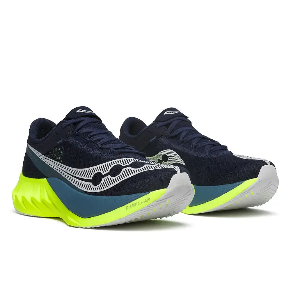 Saucony Endorphin Pro 4 Hardloopschoenen Donkerblauw/Geel Heren