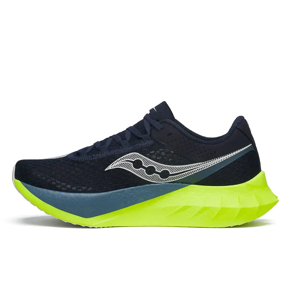 Saucony Endorphin Pro 4 Hardloopschoenen Donkerblauw/Geel Heren