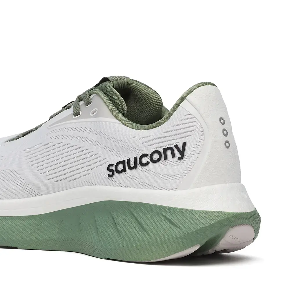 Saucony Ride 18 Hardloopschoenen Wit/Olijfgroen Heren