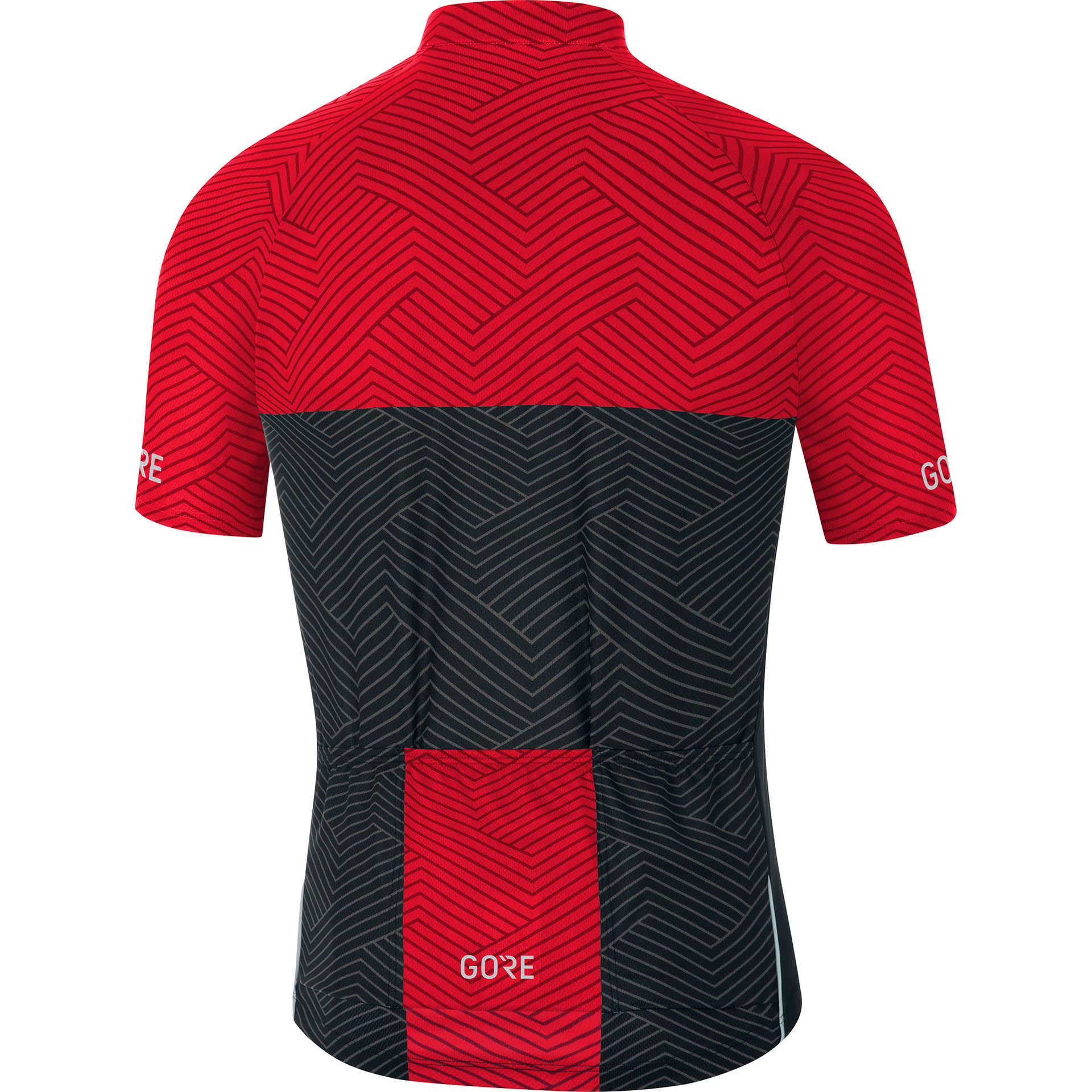 GORE Wear C3 Fietsshirt Korte Mouwen Grijs/Rood Heren