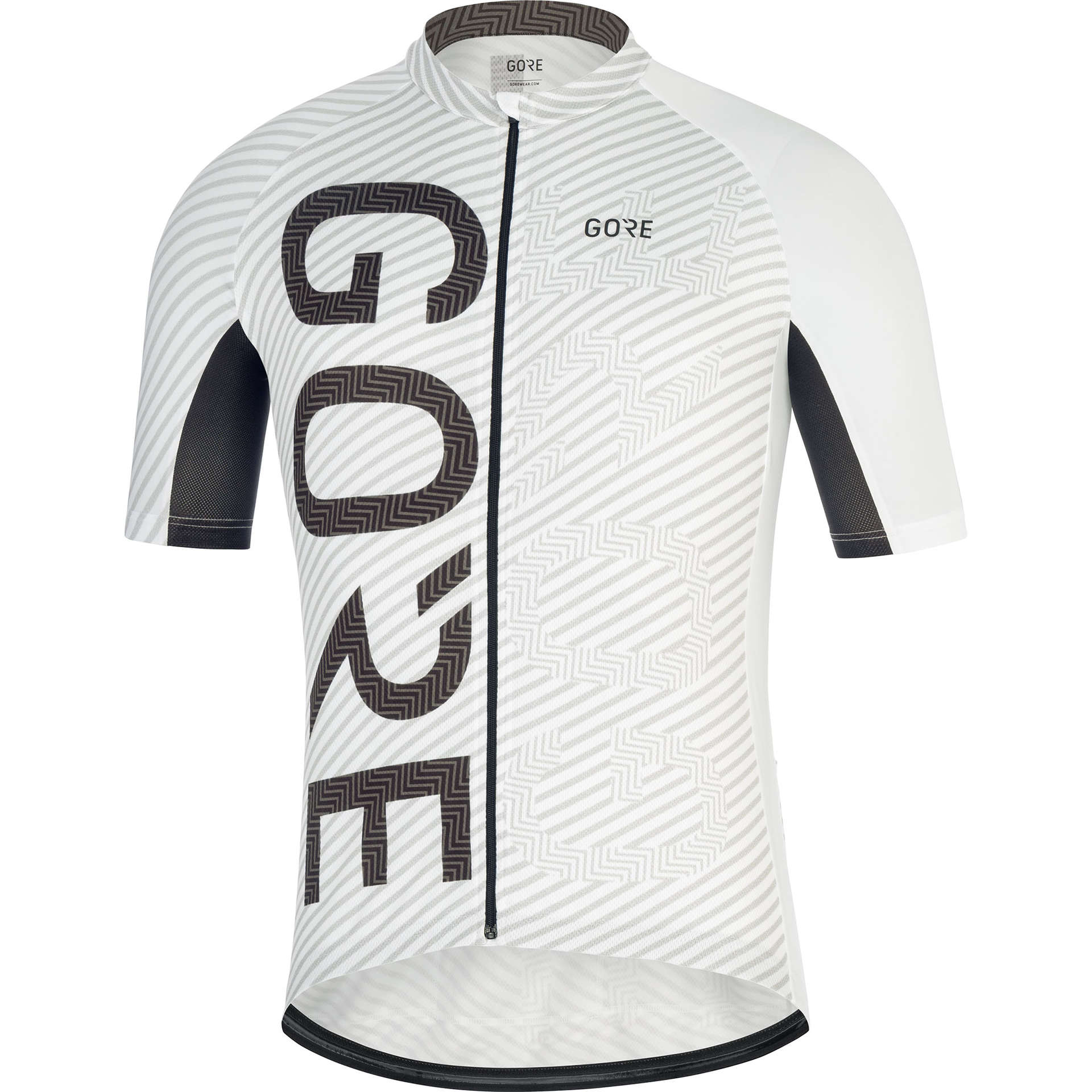 GORE Wear C3 Brand Fietsshirt Korte Mouwen Wit/Zwart Heren