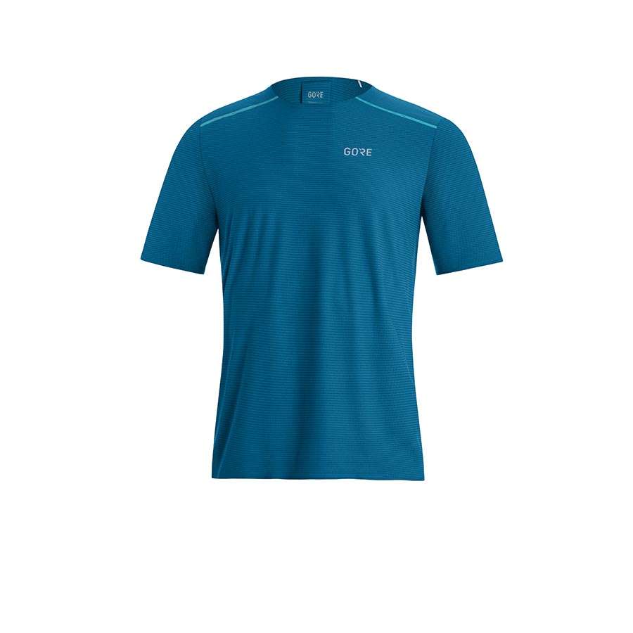 GORE Wear Contest Hardloopshirt Korte Mouwen Blauw Heren