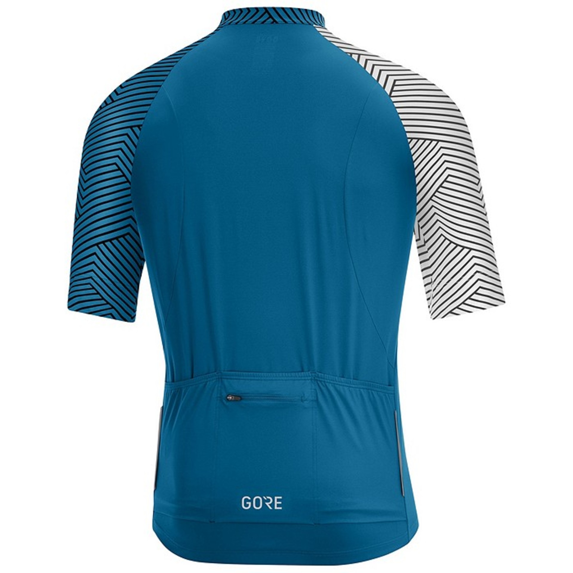 GORE Wear C5 Fietsshirt Korte Mouwen Blauw/Wit/Zwart Heren 