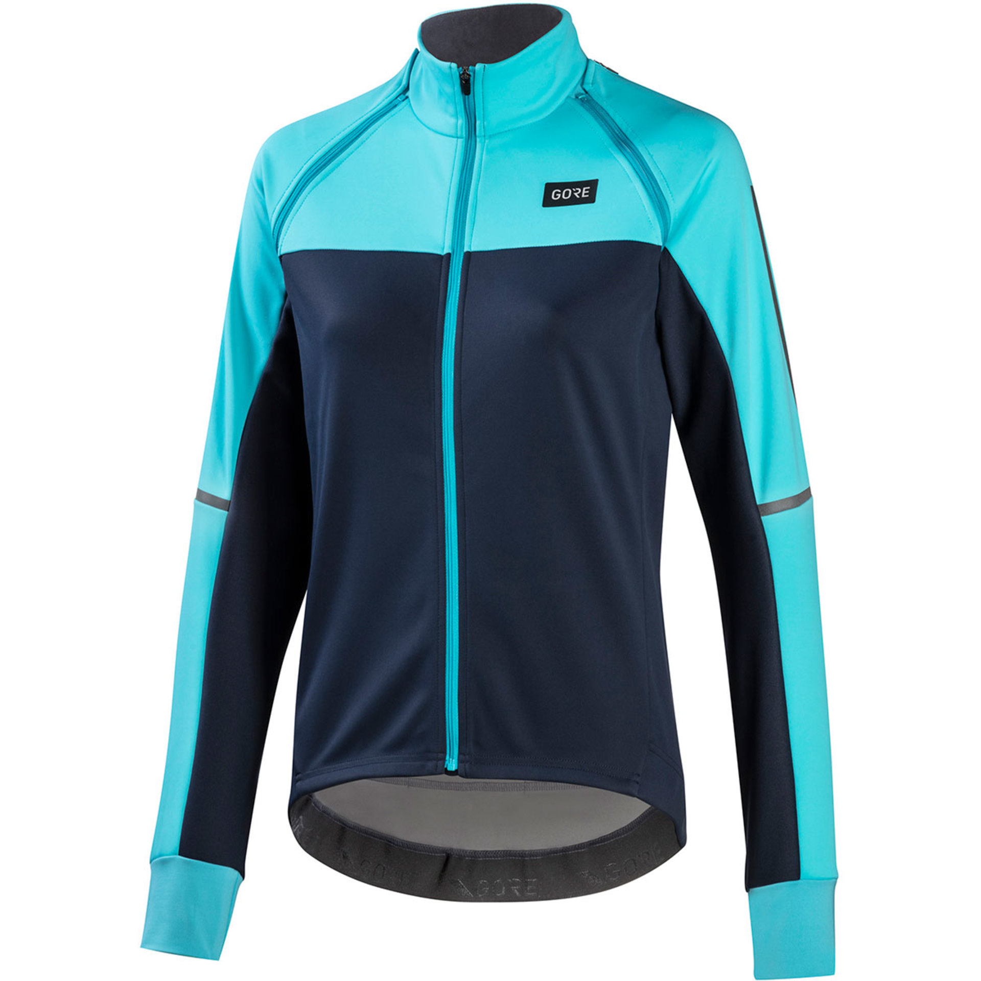 GORE Wear Phantom Fietsjack Zwart/Blauw Dames