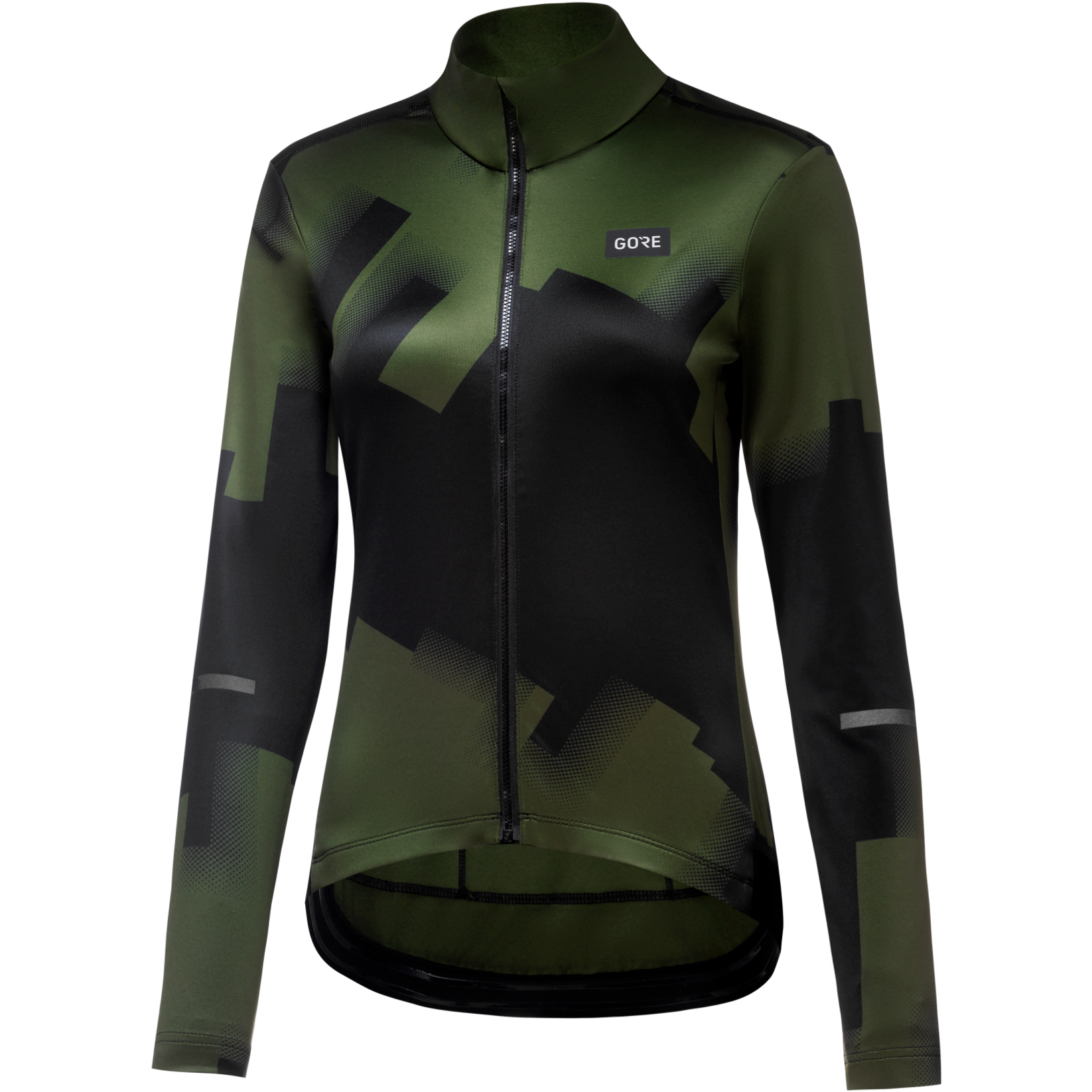 GORE Wear Progress Thermo Fietsshirt Lange Mouwen Zwart/Groen Dames