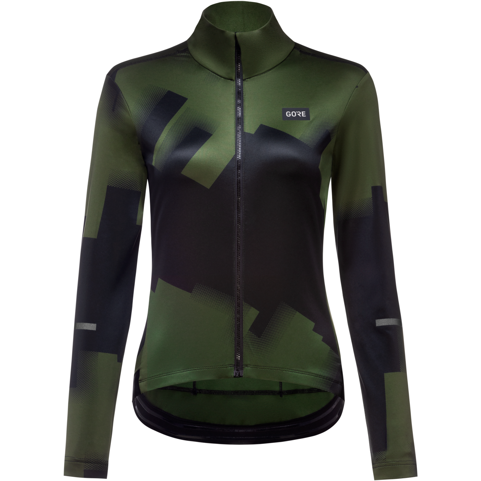 GORE Wear Progress Thermo Fietsshirt Lange Mouwen Zwart/Groen Dames