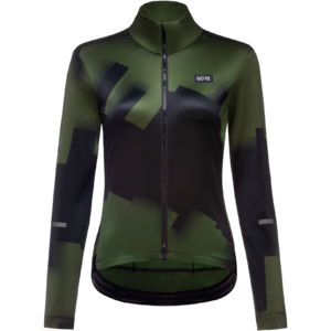 GORE Wear Progress Thermo Fietsshirt Lange Mouwen Zwart/Groen Dames