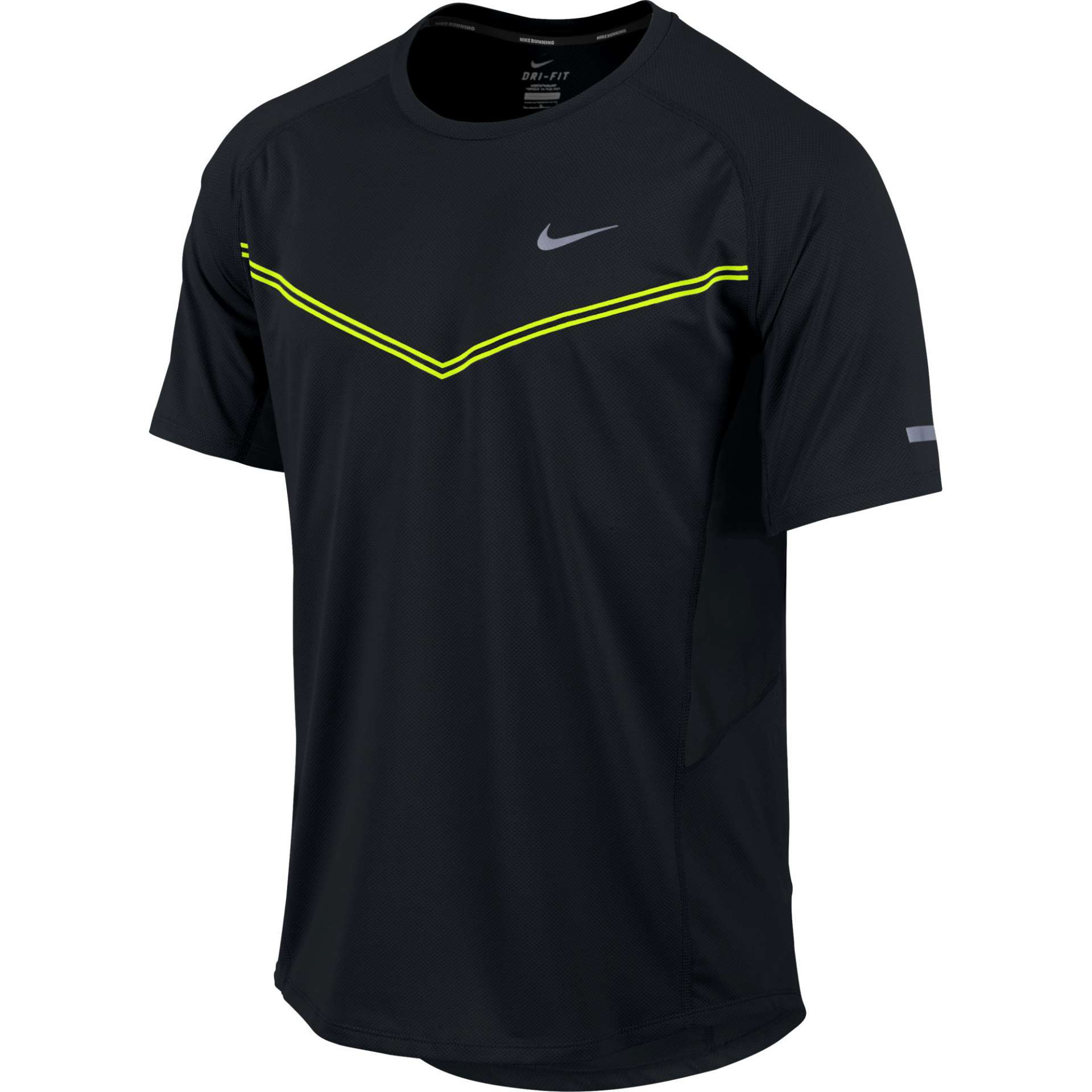 Nike Technical Shirt Korte Mouwen Zwart/Geel Heren