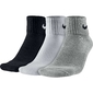 Nike 3PPK Cushion Quarter Sokken Zwart/Wit/Grijs