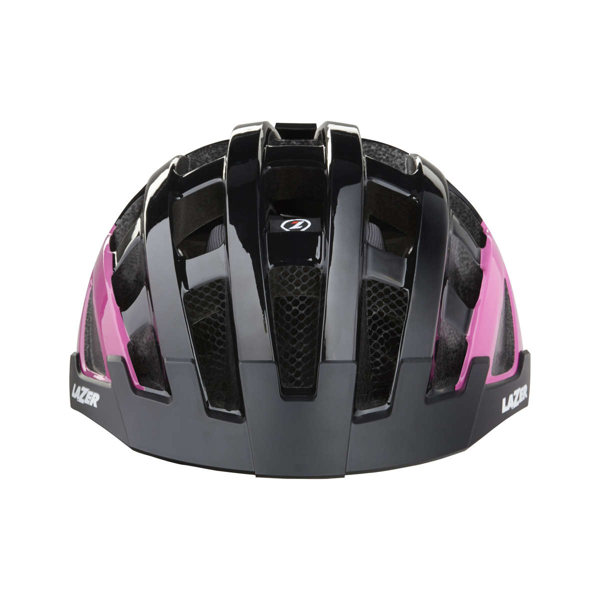 Lazer Petit DLX MTB Fietshelm Zwart/Roze Dames met Net en Led