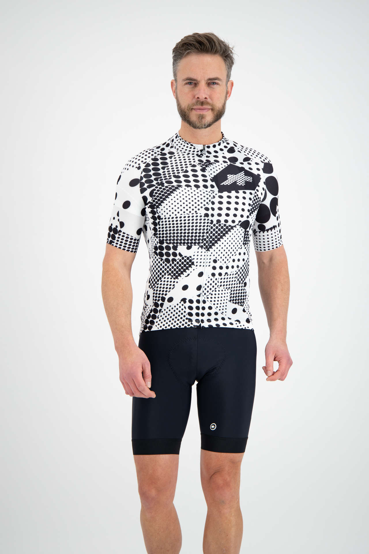 Assos Erlkoenig Fietsshirt Korte Mouwen Zwart/Wit Heren