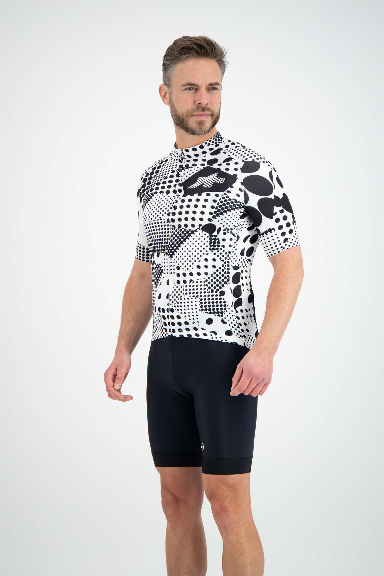 Assos Erlkoenig Fietsshirt Korte Mouwen Zwart/Wit Heren