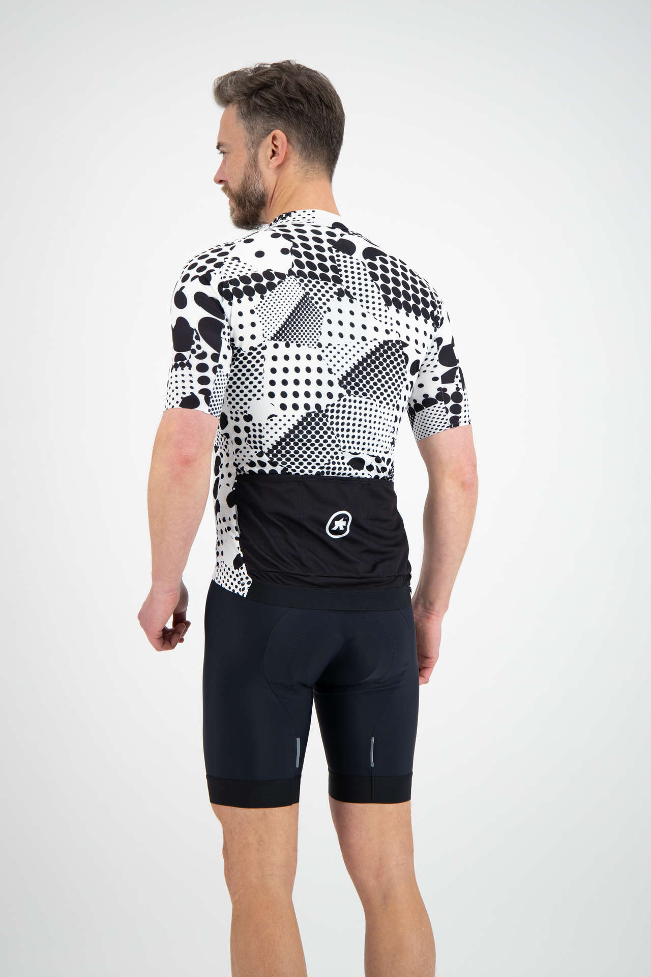 Assos Erlkoenig Fietsshirt Korte Mouwen Zwart/Wit Heren