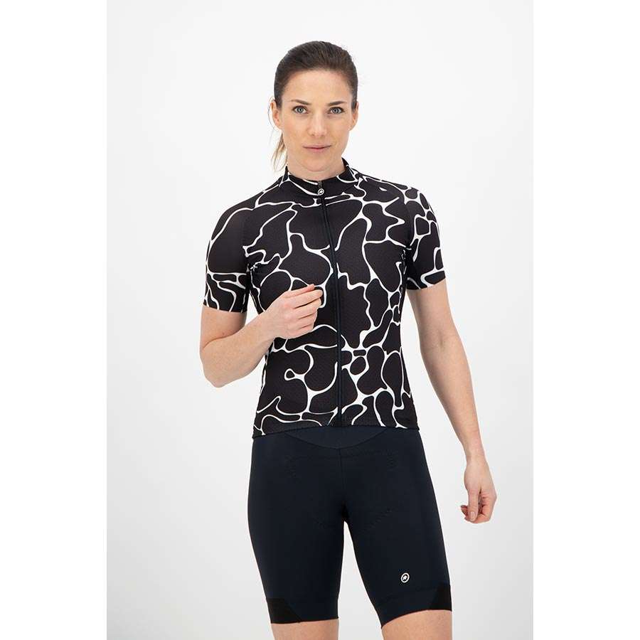 Assos UMA GT Summer Voganski Fietsshirt Korte Mouwen Zwart/Wit Dames