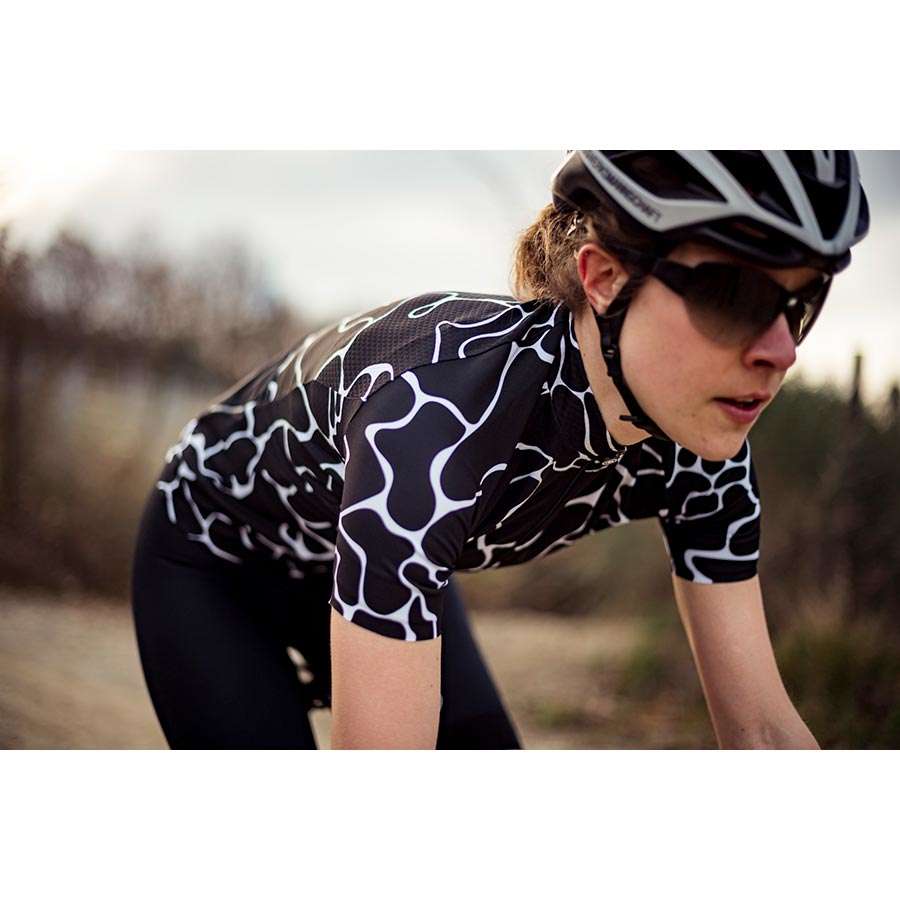 Assos UMA GT Summer Voganski Fietsshirt Korte Mouwen Zwart/Wit Dames