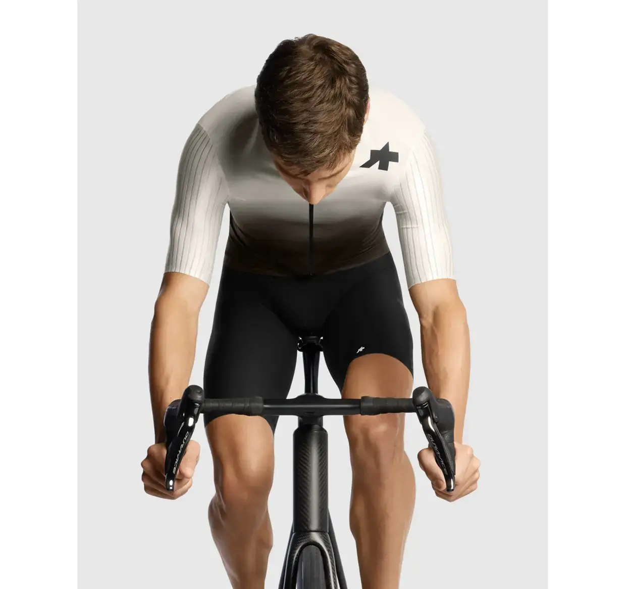 Assos Equipe RS S11 Fietsshirt Korte Mouwen Beige/Zwart Heren