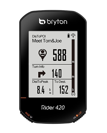 maak je geïrriteerd bellen Bediening mogelijk Bryton Rider 420T GPS Fietscomputer met Hartslagmeter en Cadanssensor Zwart  koop je bij Futurumshop.nl
