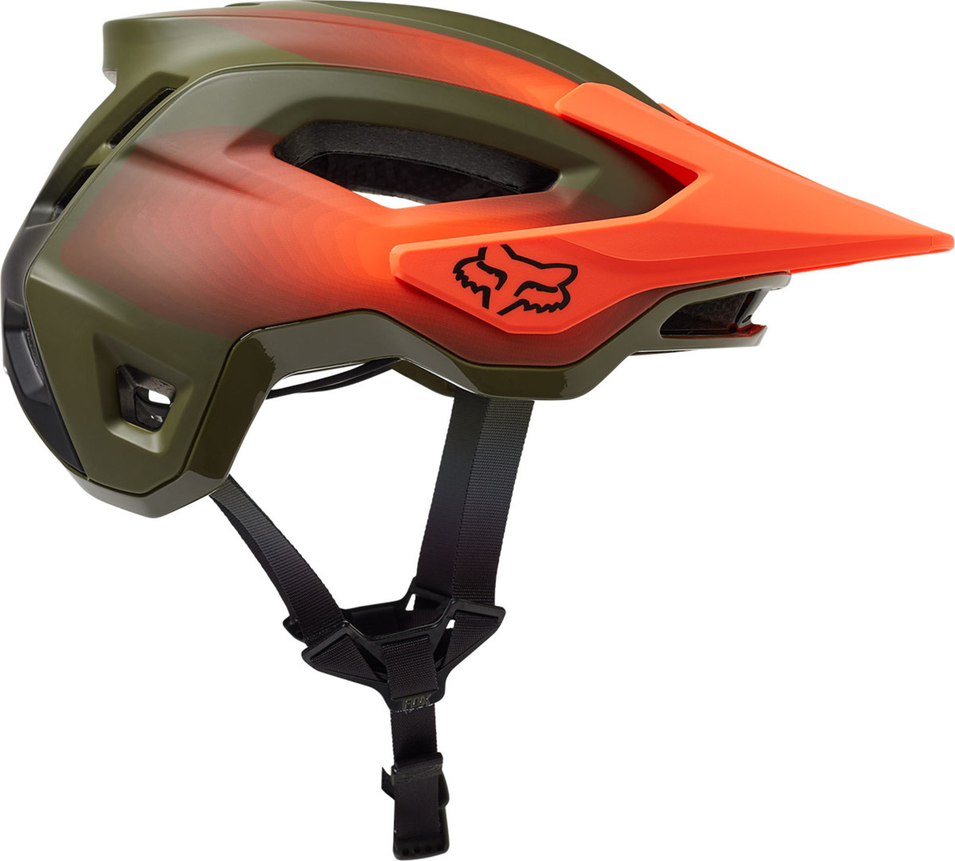 Fox Speedframe Pro MIPS MTB Fietshelm Oranje/Olijfgroen