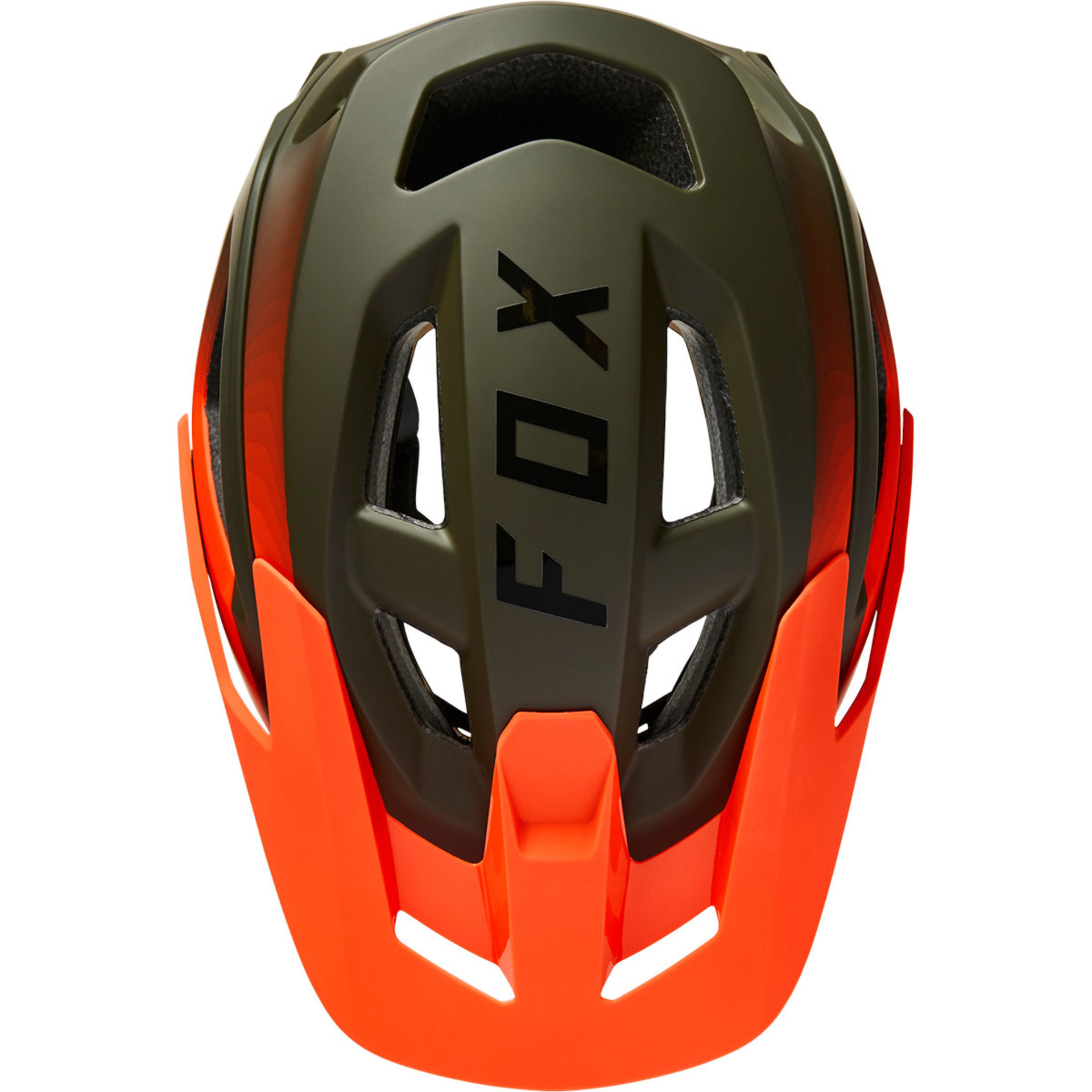 Fox Speedframe Pro MIPS MTB Fietshelm Oranje/Olijfgroen