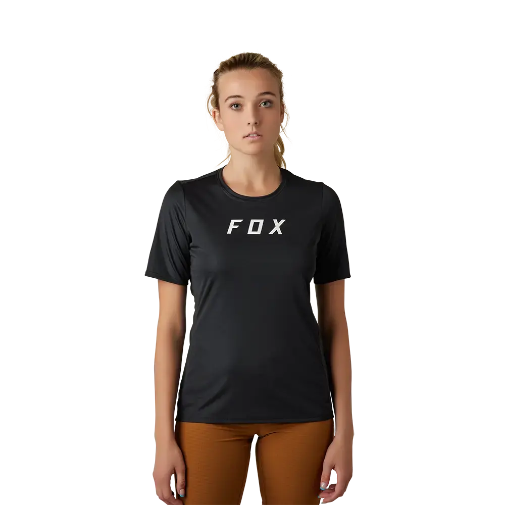 Fox Ranger Moth MTB Fietsshirt Korte Mouwen Zwart Dames