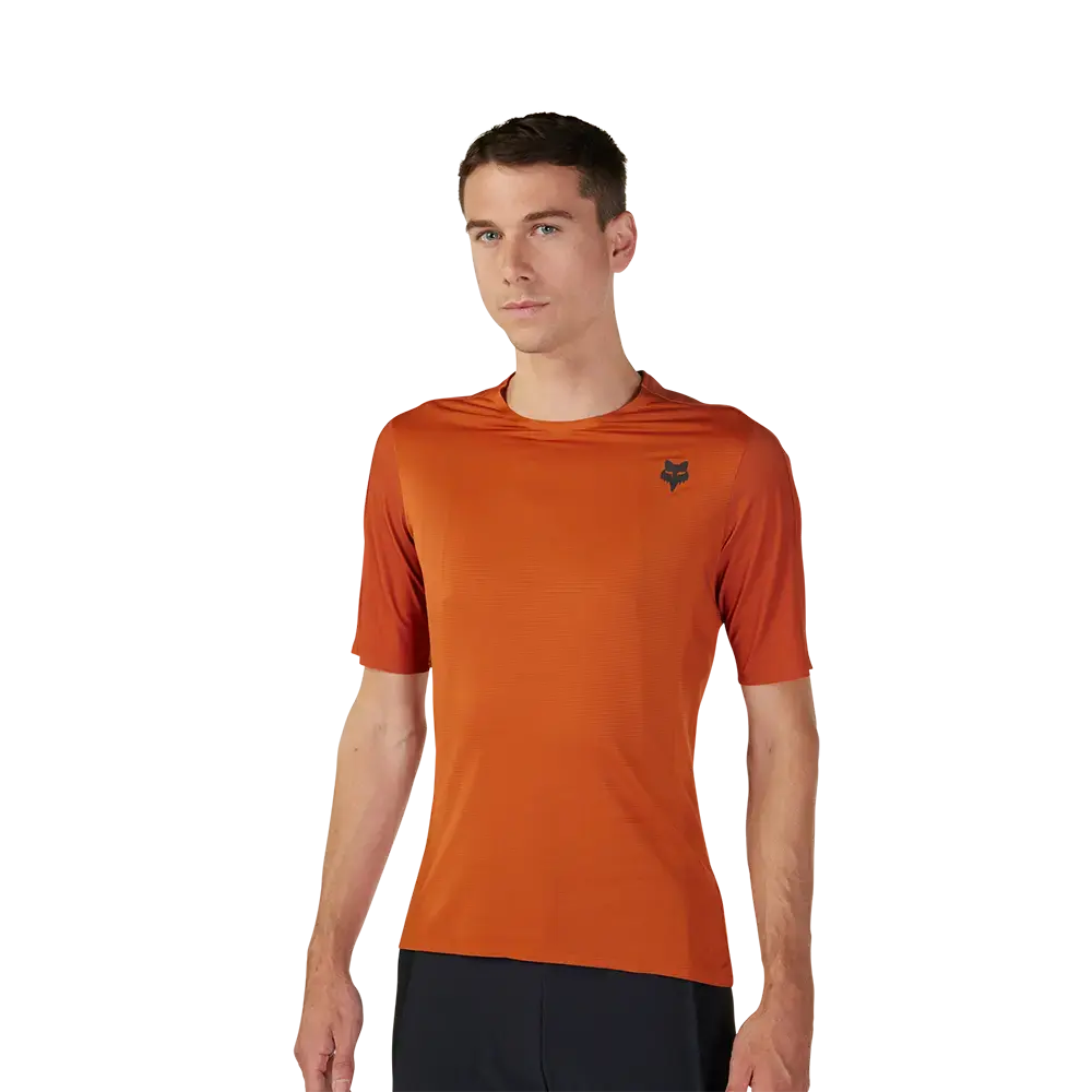 Fox Flexair Ascent MTB Fietsshirt Korte Mouwen Rood Heren