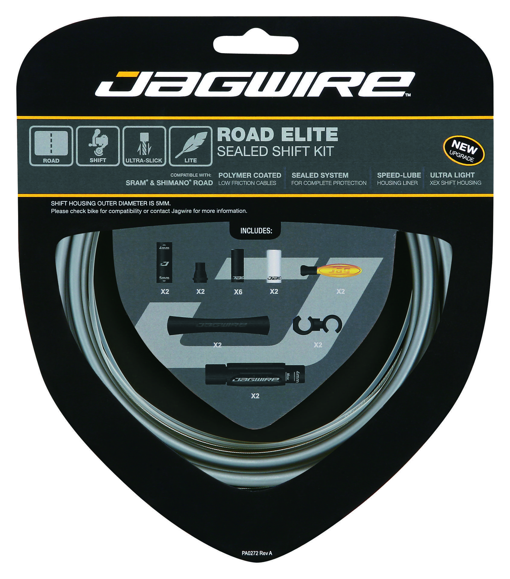 Jagwire Elite Sealed Race Derailleurkabels Grijs