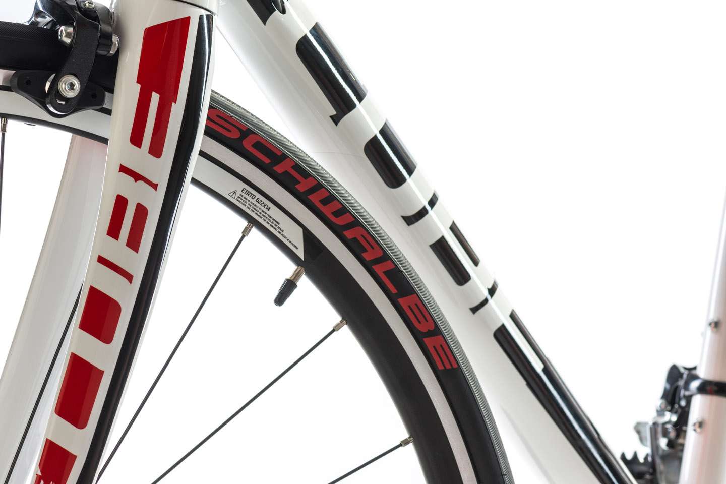 Cube PELOTON Triple white red print Racefiets