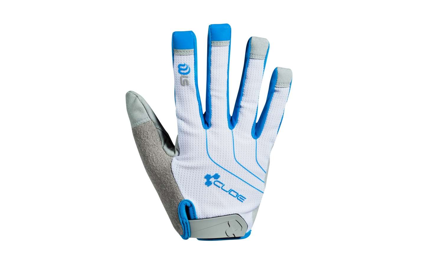 Cube WLS Gloves Natural Fit LTD Handschoenen Dames Wit Blauw