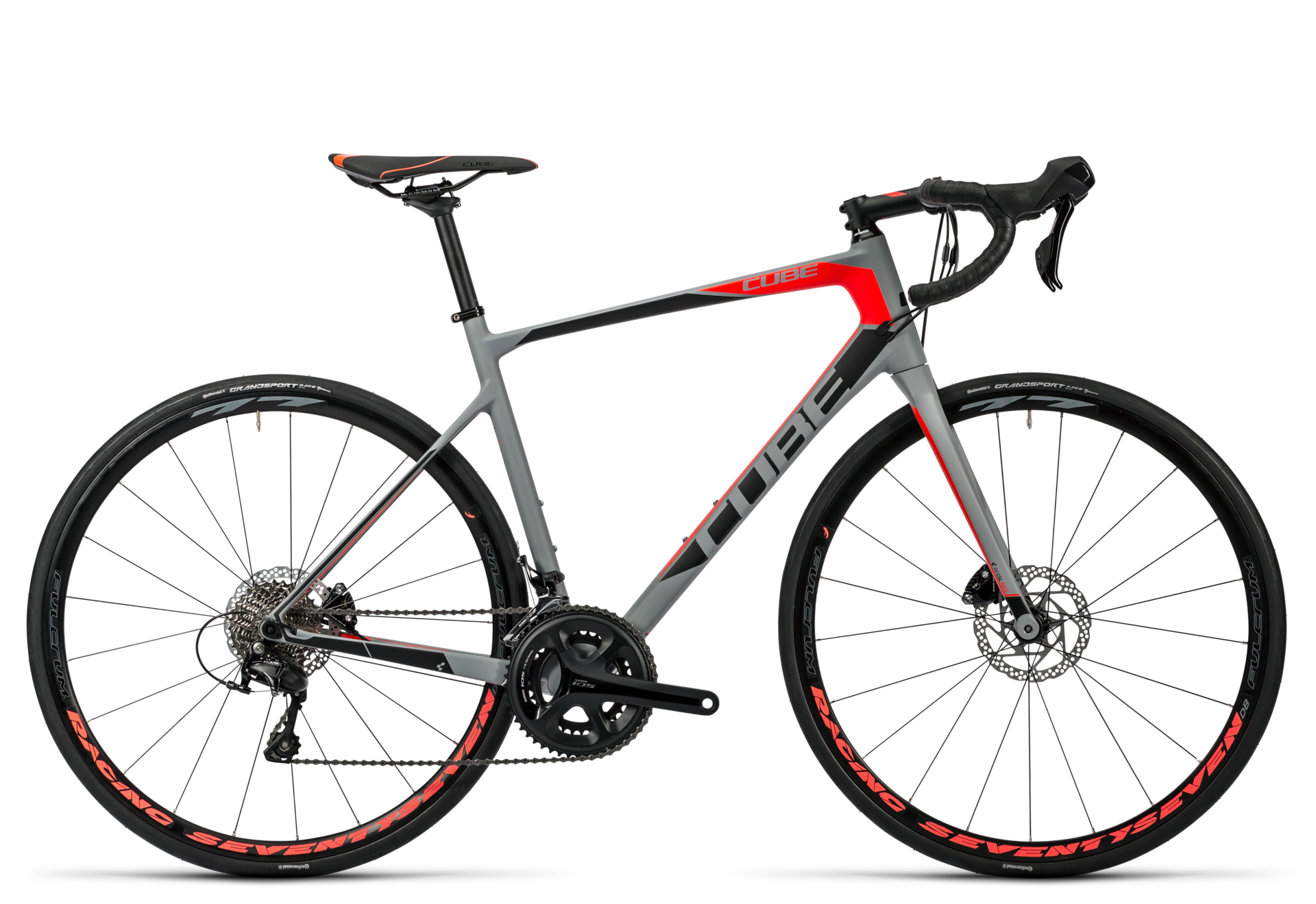 Cube Attain GTC Pro Disc Grey´n´flashred Racefiets