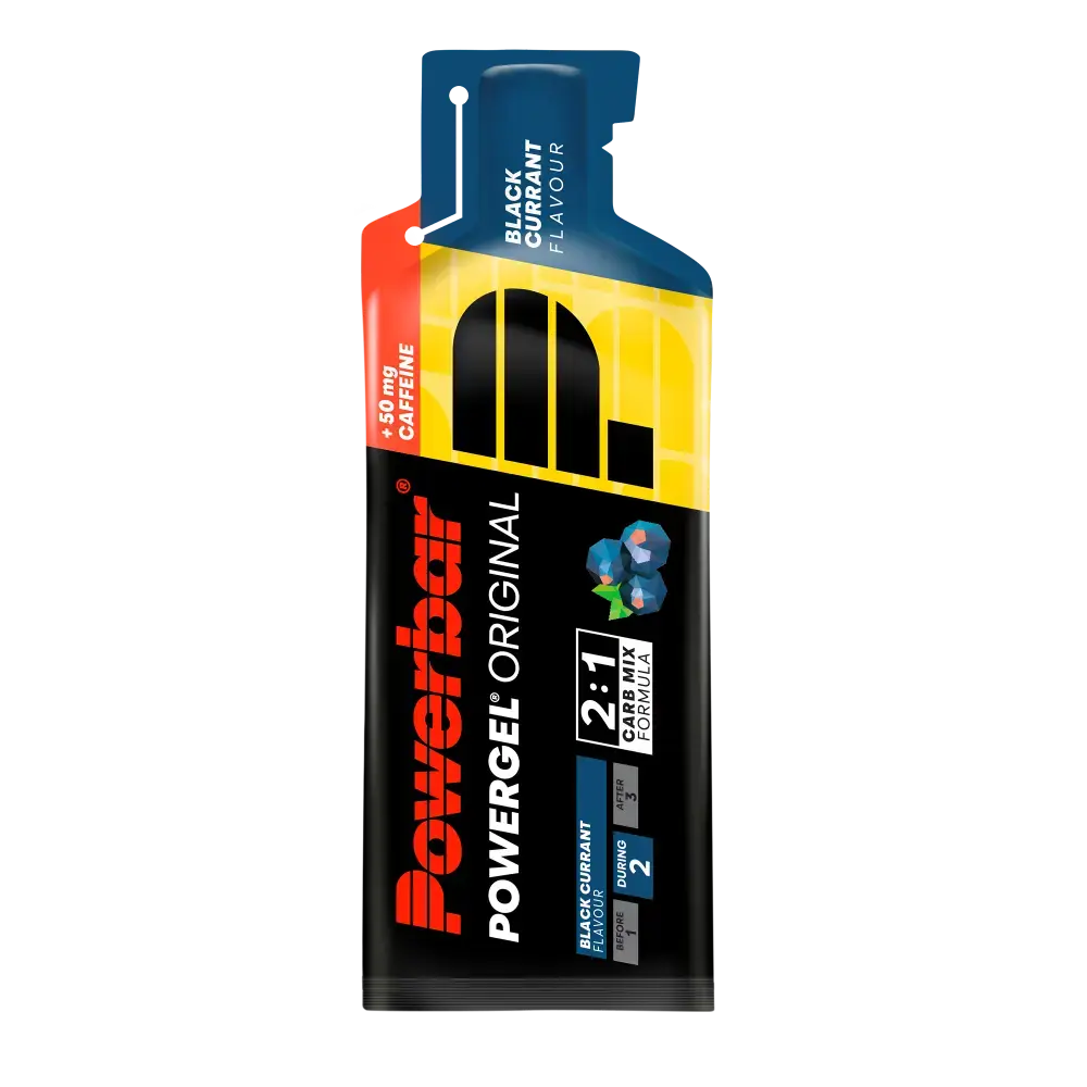 PowerBar Powergel Cafeïne Zwarte Bes Gel 24 stuks