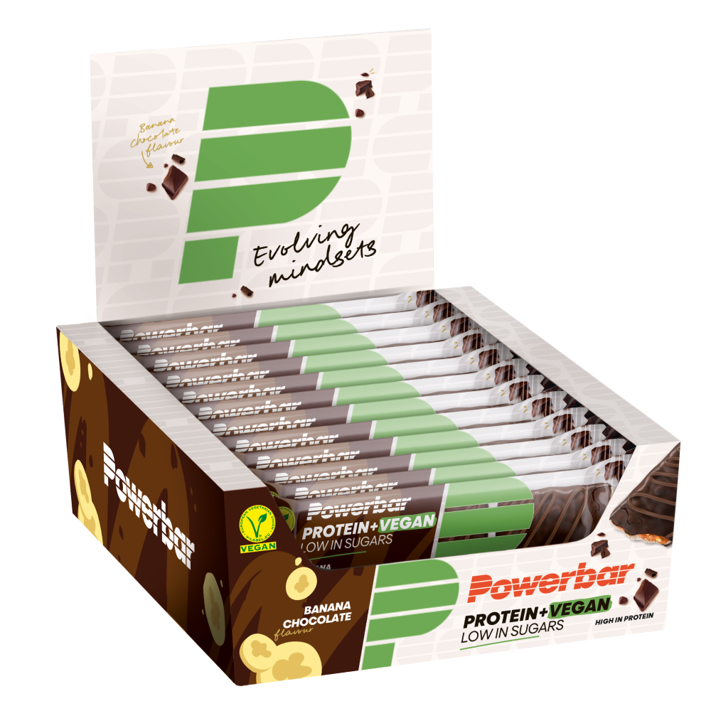 PowerBar Protein+ Vegan Sportrepen Banaan/Chocolade 12 Stuks
