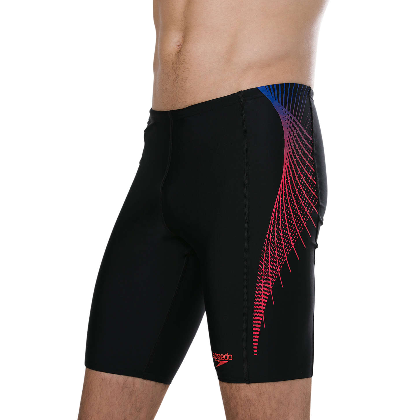 Speedo E10 Placement Jammer Zwembroek Zwart/Blauw/Rood Heren