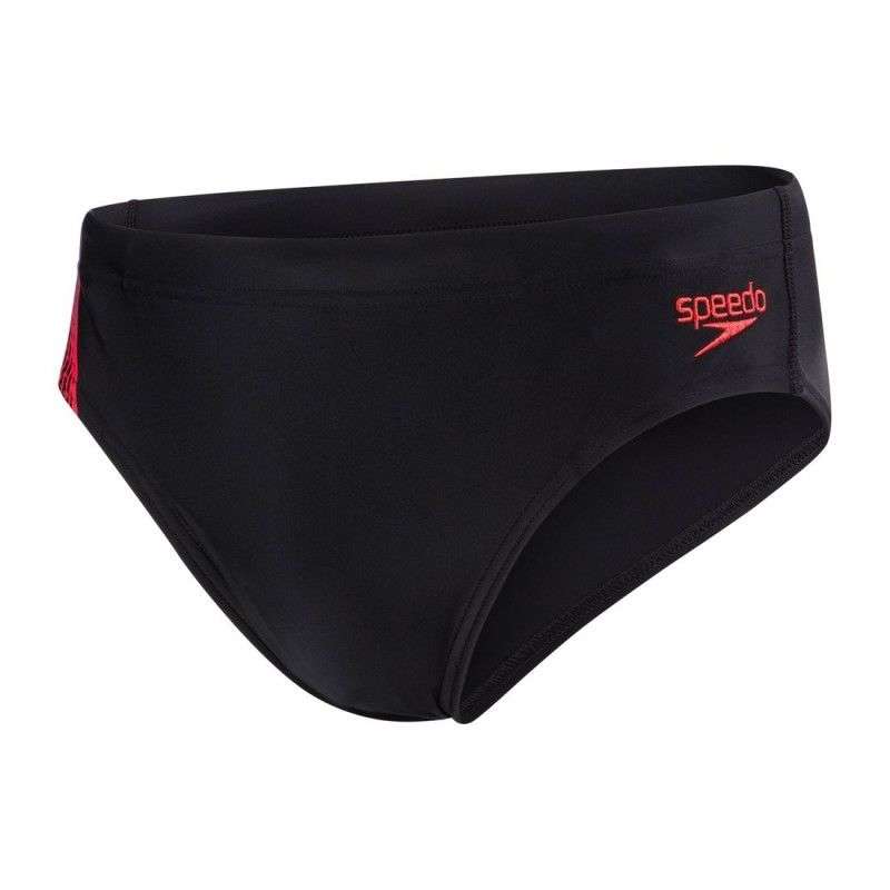 Speedo E10 Brief Placement 7CM Zwembroek Zwart/Rood Heren