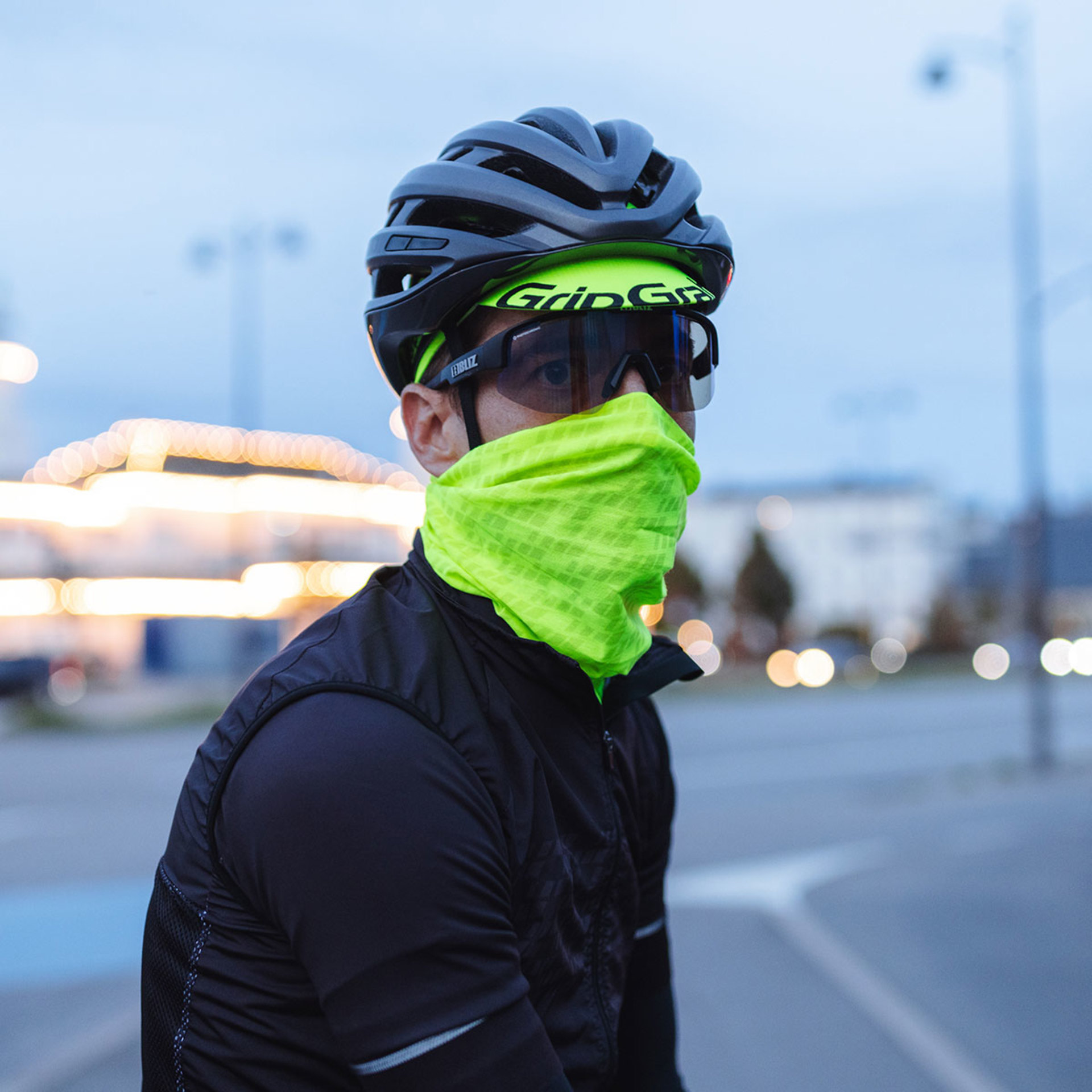 GripGrab Multifunctionele Neck Warmer Hi-Vis Geel