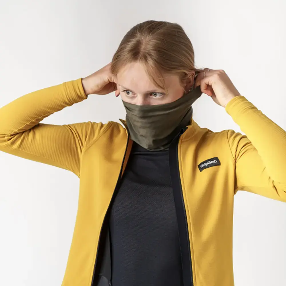 GripGrab Multifunctionele Neck Warmer Olijfgroen