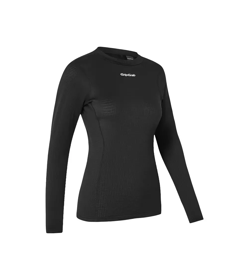 GripGrab Ride Winter Thermoshirt Lange Mouwen Zwart Dames