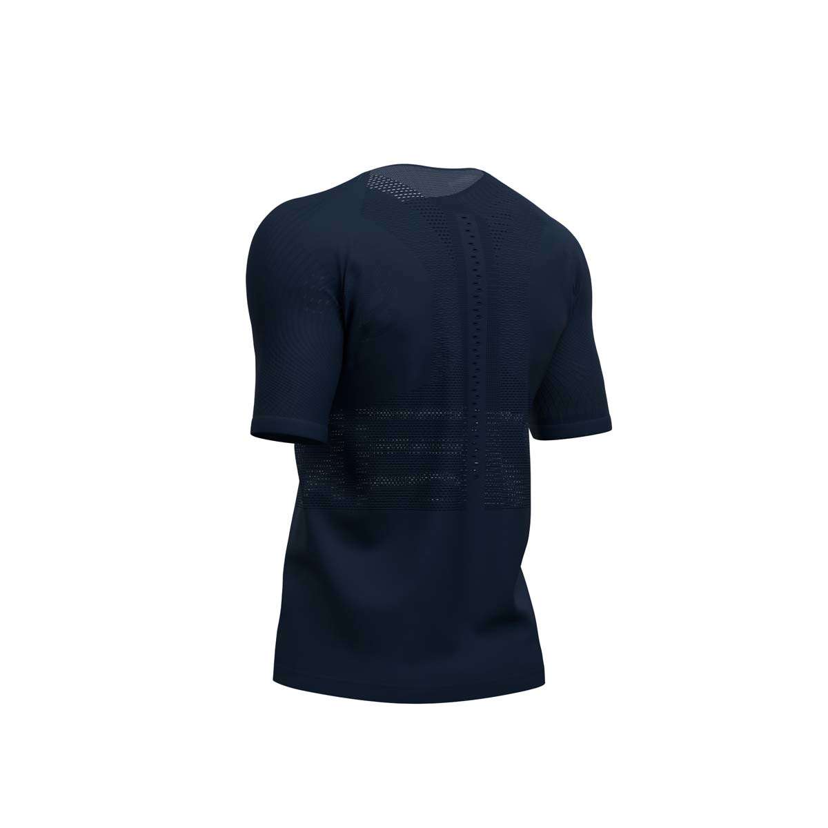 Compressport Trail Half-Zip Fitted Hardloopshirt Korte Mouwen Blauw Heren