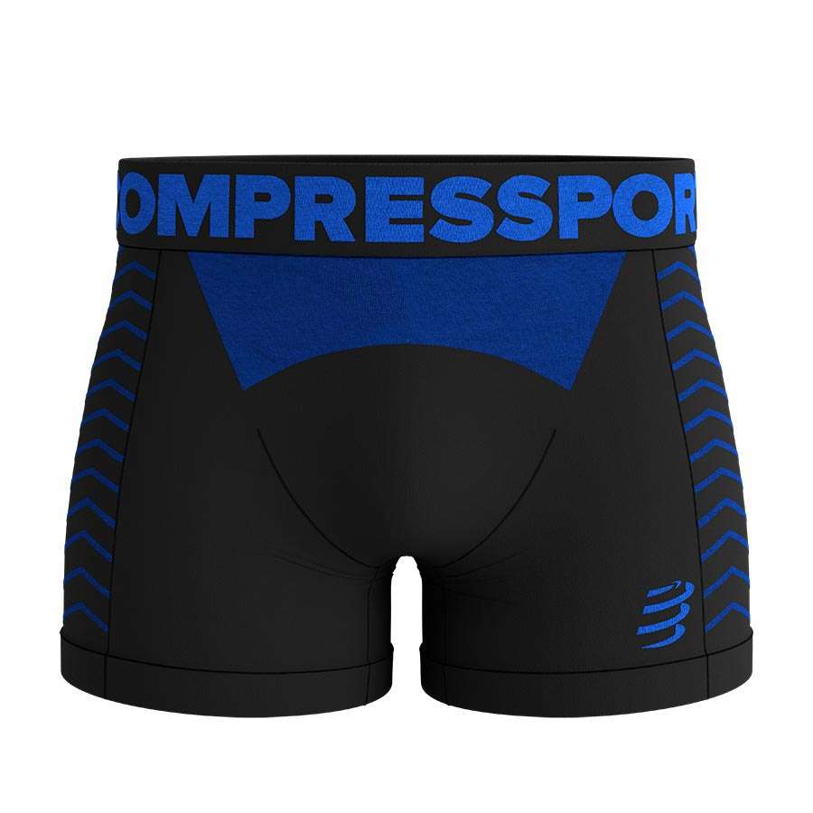 Compressport Seamless Boxer Zwart/Blauw Heren